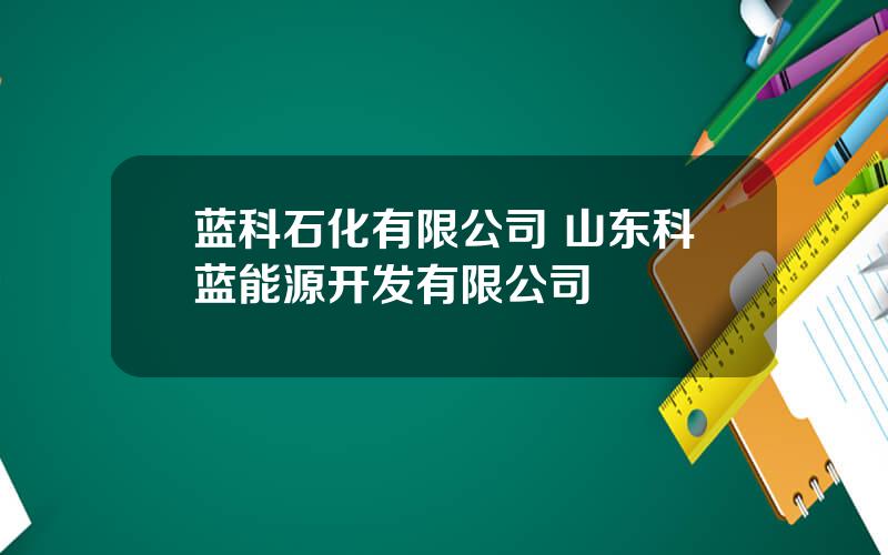 蓝科石化有限公司 山东科蓝能源开发有限公司